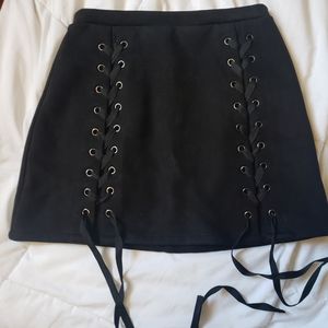 Black Suede Skirt Womens size Small